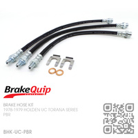 BRAKEQUIP RUBBER HYDRAULIC BRAKE HOSE KIT [UC TORANA][PBR]