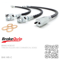 BRAKEQUIP RUBBER HYDRAULIC BRAKE HOSE KIT [WB COMMERCIAL]