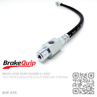 BRAKEQUIP RUBBER HYDRAULIC BRAKE HOSE REAR [A9X TORANA][CHASSIS to AXLE]