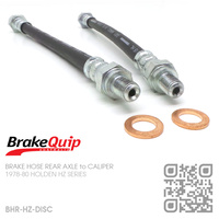 BRAKEQUIP RUBBER HYDRAULIC BRAKE HOSE REAR DISC KIT [HZ][REAR AXLE to CALIPER]