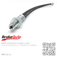 BRAKEQUIP RUBBER HYDRAULIC BRAKE HOSE REAR [LC-LJ TORANA][CHASSIS to AXLE]