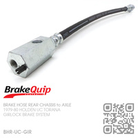 BRAKEQUIP RUBBER HYDRAULIC BRAKE HOSE KIT [UC TORANA][GIRLOCK][CHASSIS to AXLE]