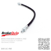 BRAKEQUIP RUBBER HYDRAULIC BRAKE HOSE KIT [UC TORANA][PBR][CHASSIS to AXLE]