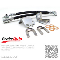 BRAKEQUIP RUBBER HYDRAULIC BRAKE HOSE REAR DISC KIT [WB PASSENGER][REAR AXLE to CALIPER][w/ BRACKETS]