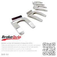 BRAKEQUIP BRAKE HOSE RETAINER CLIPS STAINLESS STEEL [SET OF 4]