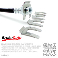 BRAKEQUIP BRAKE HOSE RETAINER CLIPS STAINLESS STEEL [SET OF 5]
