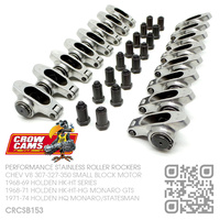 CROW CAMS PERFORMANCE 1.5 RATIO STAINLESS 3/8" ROLLER ROCKERS [CHEV V8 307-327-350 SMALL BLOCK MOTOR]