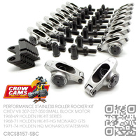 CROW CAMS PERFORMANCE 1.5 RATIO STAINLESS 7/16" ROLLER ROCKER KIT [CHEV V8 307-327-350 SMALL BLOCK MOTOR]