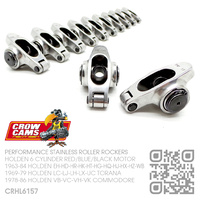 CROW CAMS PERFORMANCE 1.5 RATIO STAINLESS 7/16" ROLLER ROCKERS [HOLDEN 6-CYL RED/BLUE/BLACK MOTOR]