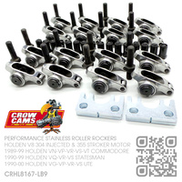 CROW CAMS PERFORMANCE 1.6 RATIO STAINLESS 7/16" ROLLER ROCKER KIT [HOLDEN V8 304 INJECTED 5.0L & 355 STROKER 5.7L MOTOR]