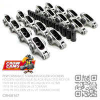 CROW CAMS PERFORMANCE 1.6 RATIO STAINLESS 7/16" ROLLER ROCKERS [HOLDEN V8 RED/BLUE/BLACK/INJECTED MOTOR]