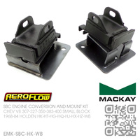 AEROFLOW ENGINE CONVERSION PLATES & MACKAY ENGINE MOUNT KIT [CHEV V8 307-327-350-400 SMALL BLOCK MOTOR]