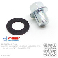 PREMIER SUMP PLUG STANDARD SIZE [HOLDEN 6-CYL RB30E & RB30ET TURBO 3.0L MOTOR]