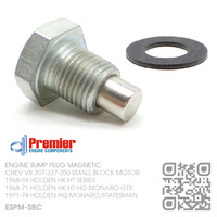 PREMIER MAGNETIC SUMP PLUG STANDARD SIZE [CHEV V8 307-327-350 SMALL BLOCK MOTOR]