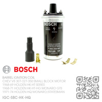 BOSCH 12 VOLT BARREL IGNITION COIL [CHEV V8 307-327-350 SMALL BLOCK MOTOR]