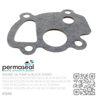 PERMASEAL OIL PUMP to ENGINE BLOCK GASKET [HOLDEN 6-CYL RED/BLUE/BLACK MOTOR]