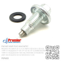 PREMIER MAGNETIC SUMP PLUG STANDARD SIZE [HOLDEN V8 GEN III LS1 5.7L, GEN IV LS2 6.0L & LS3 6.2L MOTOR]