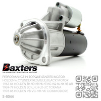 BAXTERS PERFORMANCE 1.4kW HI-TORQUE STARTER MOTOR [HOLDEN 6-CYL RED/BLUE/BLACK MOTOR]