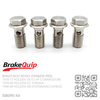 BRAKEQUIP BRAKE CALIPER BANJO BOLTS M10X1 STAINLESS STEEL [SET OF 4]