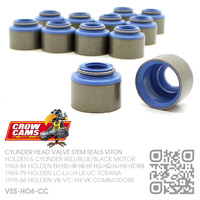 CROW CAMS PERFORMANCE VITON VALVE STEM SEALS [HOLDEN 6-CYL RED/BLUE/BLACK MOTOR]