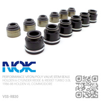 N.O.K VITON INLET & POLYACRYLIC EXHAUST VALVE STEM SEALS [HOLDEN 6-CYL RB30E & RB30ET TURBO 3.0L MOTOR]