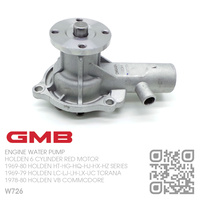 GMB WATER PUMP [HOLDEN 6-CYL 138-161-173-186-202 RED MOTOR]