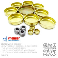 PREMIER BRASS ENGINE WELCH PLUG KIT [CHEV V8 307-327-350 SMALL BLOCK MOTOR]