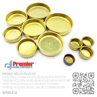 PREMIER BRASS ENGINE WELCH PLUG KIT [HOLDEN 6-CYL RED/BLUE/BLACK MOTOR]