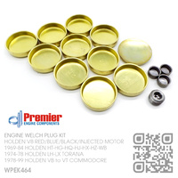 PREMIER BRASS WELCH PLUG KIT [HOLDEN V8 RED/BLUE/BLACK/INJECTED MOTOR]