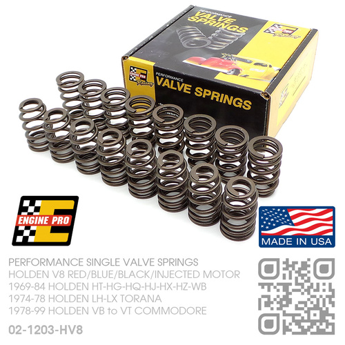 ENGINE PRO PERFORMANCE SINGLE BEEHIVE VALVE SPRING SET [HOLDEN V8 RED/BLUE/BLACK/INJECTED MOTOR]