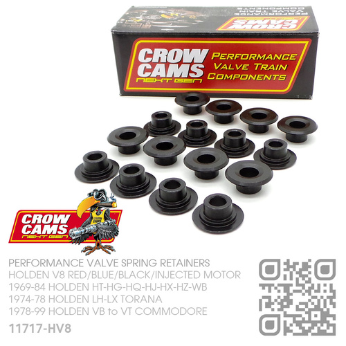 CROW CAMS PERFORMANCE CHROMOLY VALVE SPRING RETAINERS +0.100" [HOLDEN V8 RED/BLUE/BLACK/INJECTED MOTOR]