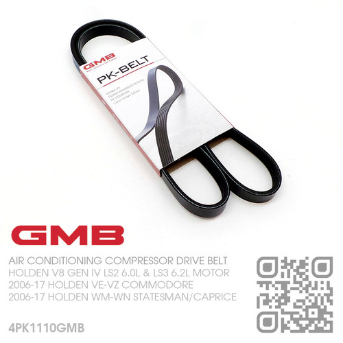 GMB PREMIUM A/C COMPRESSOR DRIVE BELT [HOLDEN V8 GEN IV LS2 6.0L & LS3 6.2L MOTOR]