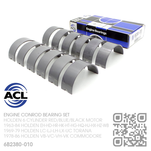 ACL DURAGLIDE CONROD BEARINGS SET -0.010" UNDERSIZE [HOLDEN 6-CYL RED/BLUE/BLACK MOTOR]