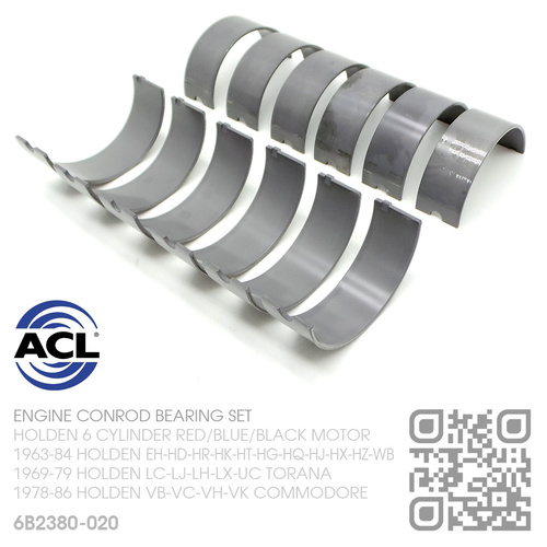 ACL DURAGLIDE CONROD BEARINGS SET -0.020" UNDERSIZE [HOLDEN 6-CYL RED/BLUE/BLACK MOTOR]