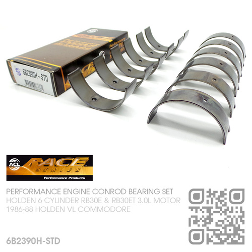 ACL RACE SERIES PERFORMANCE CONROD BEARINGS SET STANDARD SIZE [HOLDEN 6-CYL RB30E & RB30ET TURBO 3.0L MOTOR]