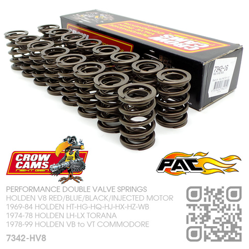 CROW CAMS PERFORMANCE DOUBLE VALVE SPRING SET [HOLDEN V8 RED/BLUE/BLACK/INJECTED MOTOR]
