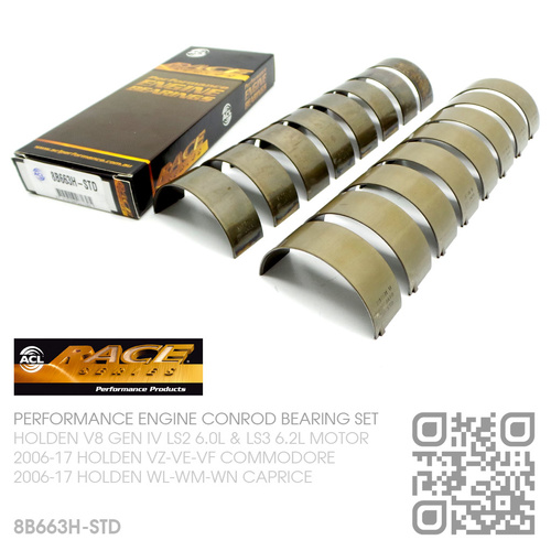 ACL RACE SERIES PERFORMANCE CONROD BEARINGS SET STANDARD SIZE [HOLDEN V8 GEN IV LS2 6.0L & LS3 6.2L MOTOR]