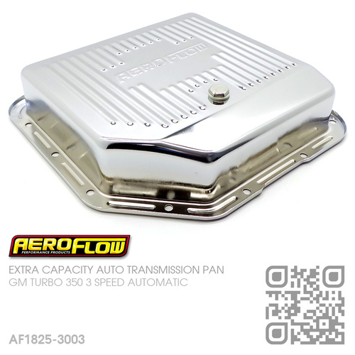 AEROFLOW EXTRA CAPACITY TRANSMISSION PAN [GM TURBO 350 AUTOMATIC][CHROME]