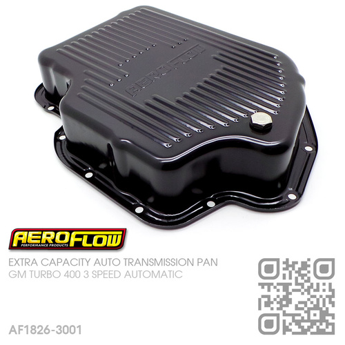 AEROFLOW EXTRA CAPACITY TRANSMISSION PAN [GM TURBO 400 AUTOMATIC][BLACK]