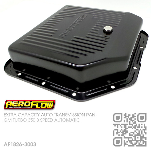 AEROFLOW EXTRA CAPACITY TRANSMISSION PAN [GM TURBO 350 AUTOMATIC][BLACK]