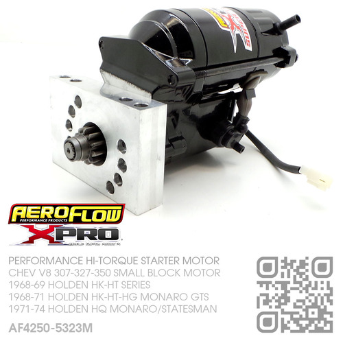 AEROFLOW X-PRO PERFORMANCE SUPER TORQUE STARTER MOTOR [CHEV V8 307-327-350 SMALL BLOCK MOTOR]