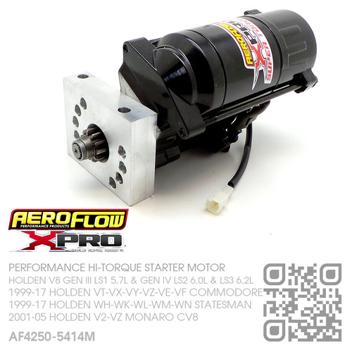 AEROFLOW X-PRO PERFORMANCE SUPER TORQUE STARTER MOTOR [HOLDEN V8 GEN III LS1 5.7L, GEN IV LS2 6.0L & LS3 6.2L MOTOR]