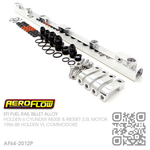 AEROFLOW BILLET ALLOY FUEL RAIL [HOLDEN 6-CYL RB30E & RB30ET TURBO 3.0L MOTOR]