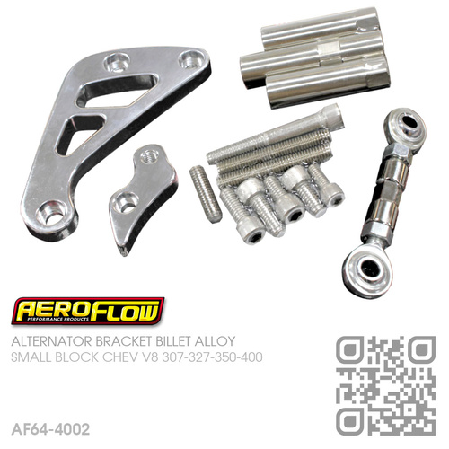 AEROFLOW BILLET ALLOY ALTERNATOR BRACKET LHS LOW MOUNT [CHEV V8 427-454-502 BIG BLOCK MOTOR]