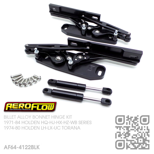 AEROFLOW BILLET ALLOY BONNET HINGE KIT [HQ-WB][LH-UC]