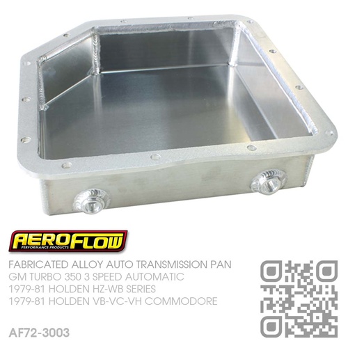 AEROFLOW FABRICATED ALLOY  3" DEEP TRANSMISSION PAN [GM TURBO 350 AUTOMATIC]