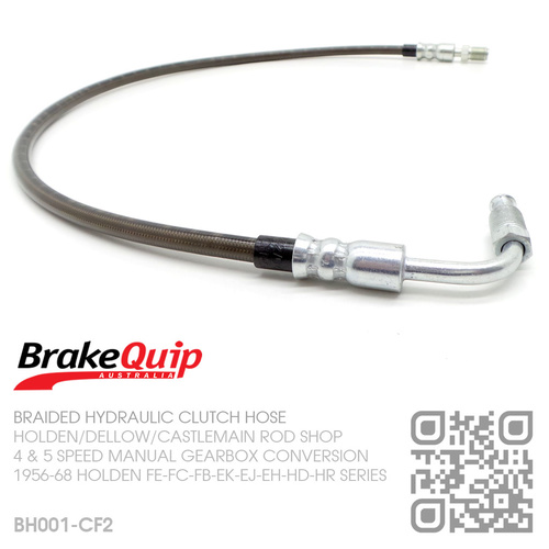 BRAKEQUIP BRAIDED STAINLESS HYDRAULIC CLUTCH HOSE [FE-FC-FB-EK-EJ-EH-HD-HR][4 or 5 SPEED CONVERSION][CARBON FIBRE]