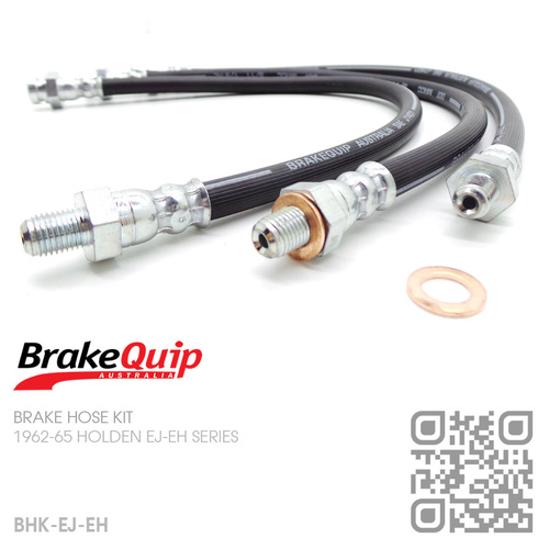 BRAKEQUIP RUBBER HYDRAULIC BRAKE HOSE KIT [EJ-EH]