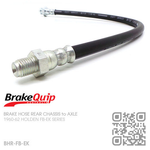 BRAKEQUIP RUBBER HYDRAULIC BRAKE HOSE REAR [FB-EK][CHASSIS to AXLE]