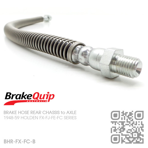 BRAKEQUIP RUBBER HYDRAULIC BRAKE HOSE REAR [FX-FC][CHASSIS to AXLE][HEAVY DUTY]